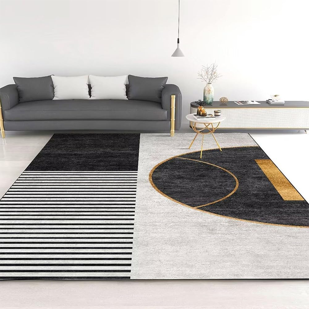Tapis de luxe en flanelle 120x160 cm pour salon et chambre