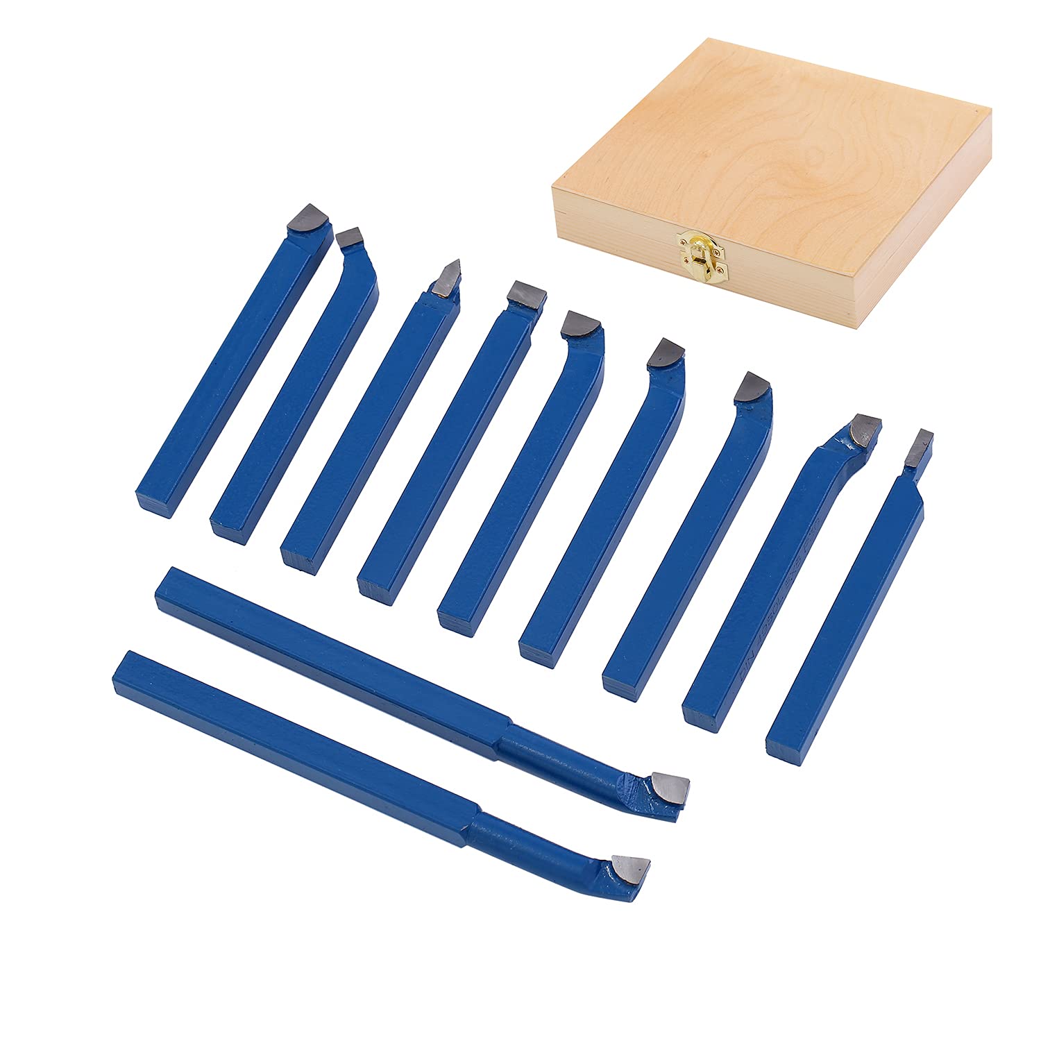 Katsu Tools Katsu Lathe Turning Milling Cutting Tool Set 11 Pieces 8Mm Cemented Carbide Tip Tipped Brazed Boring Welding Cutter For Lathes Cnc Metalworking Engineering 11011808