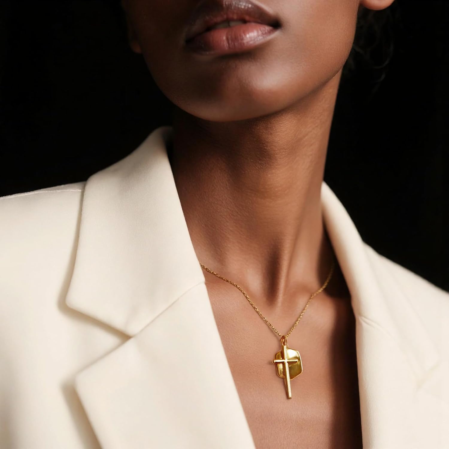 18K Gold/Silver Plated Starburst Medallion Necklace for Women | Sparkling Cubic Zirconia Gold Jewelry Gift | Hypoallergenic & Lead-Free - Image 2