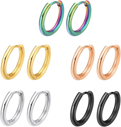 Aretes de aro pequeños de acero inoxidable quirúrgico 316, 0.71 onzas, hipoalergénicos, para cartílago, hélix, para mujeres y hombres