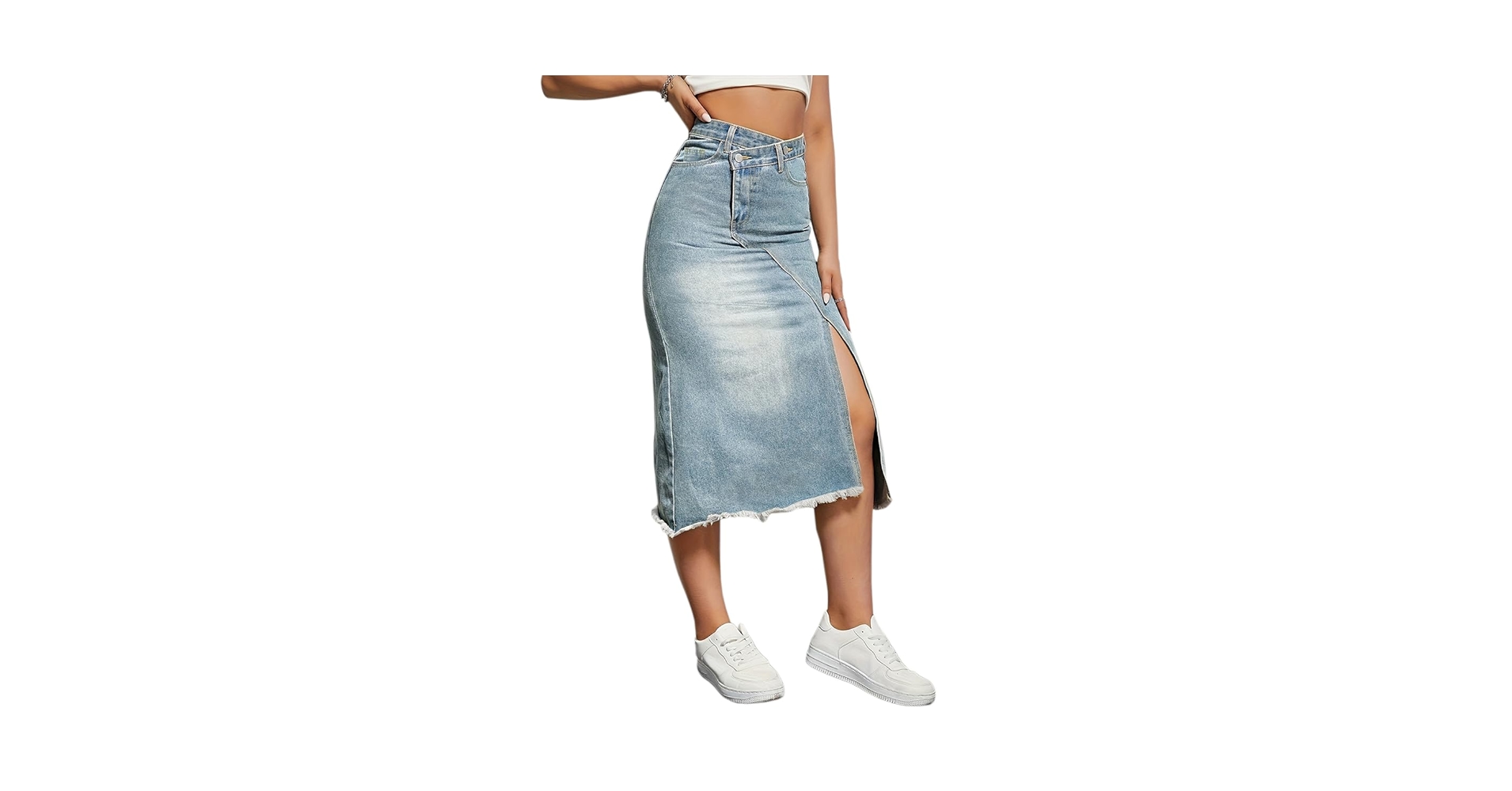 Amazon.com: Glkaend Long Denim Skirts for Women Fashion