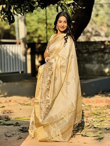 Plothah: tussar silk saree in tussar silk – image 5