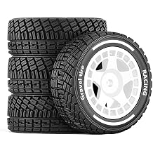 4PCS Rubber RC Tires Wheels 60x22mm Hex Hub 12mm RC Spare Parts for 1/14 MJX Hyper Go 14301 14302 14303 14304 Rally RC Car White