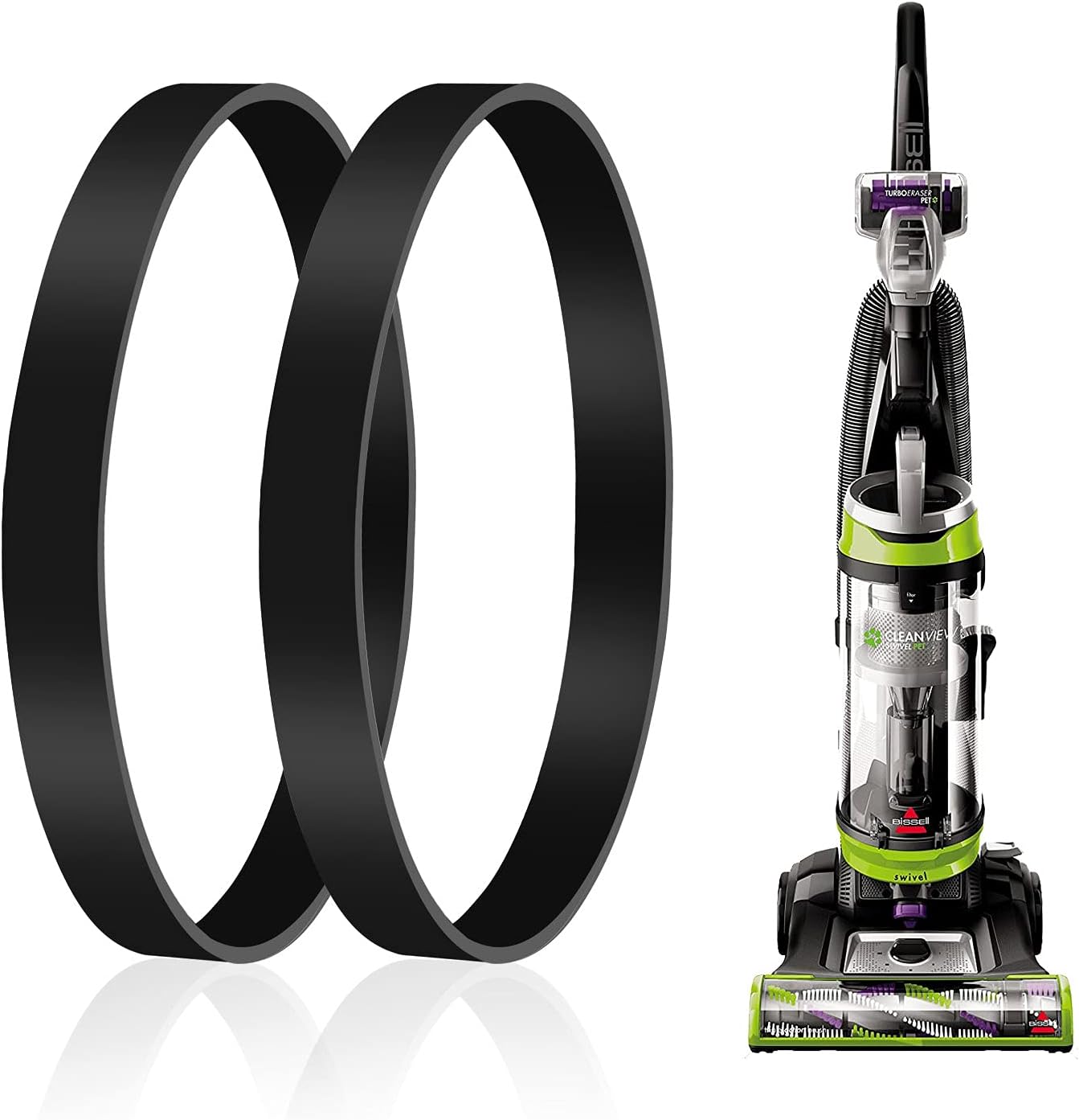 MULTIM Vacuum Cleaner Belts Compatible with Bissell Style 7 9 10 12 14 1831 2486 2259 PN 3031123 3031120 32074 203-1093 Replacement Belt (2 Pack) : Home & Kitchen