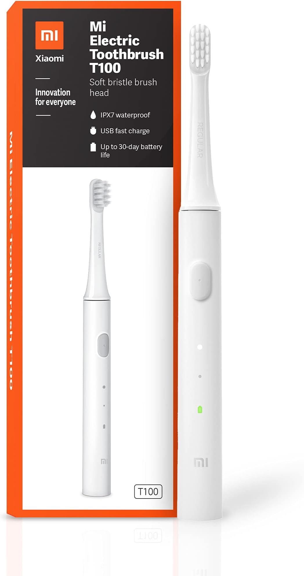MI Rechargeable Electric Toothbrush T100 with Dual Pro Mode & USB Fast charging (white)