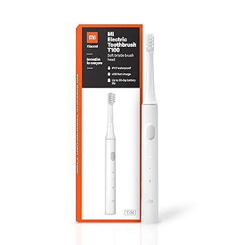 MI Rechargeable Electric Toothbrush T100 for Adults with Dual Pro Mode & USB Fast Charging (White,Pack of 1)