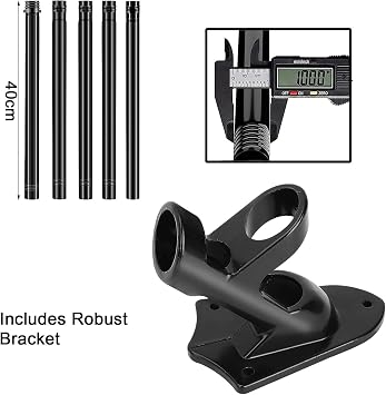 Holdfiturn 6FT Flagpole Kit with Bracket Wall Mounted Stainless Steel