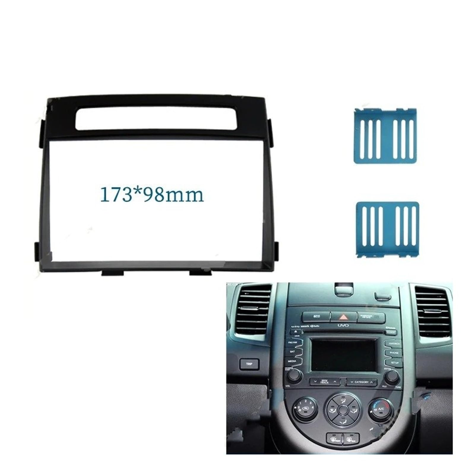 Mascherina Autoradio Cornice Stereo 2DIN per KIA per Soul 2011 2012 2013 Car Stereo Radio Dvd Fascia Fasce Dash Pannello Piastra di Rivestimento Kit Telaio Copertura