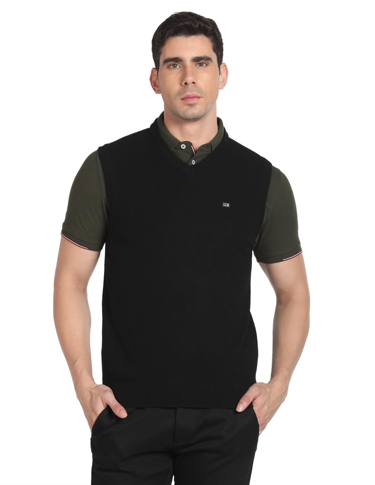 arrow Men's Wool Casual V-Neck Sweater-picture-28