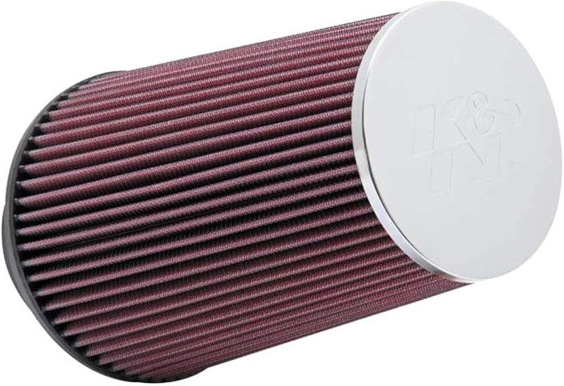 Filtro de ar esportivo K&N RC-3690 universal com abraçadeira, lavável e reutilizável – diâmetro do flange 8,89 cm