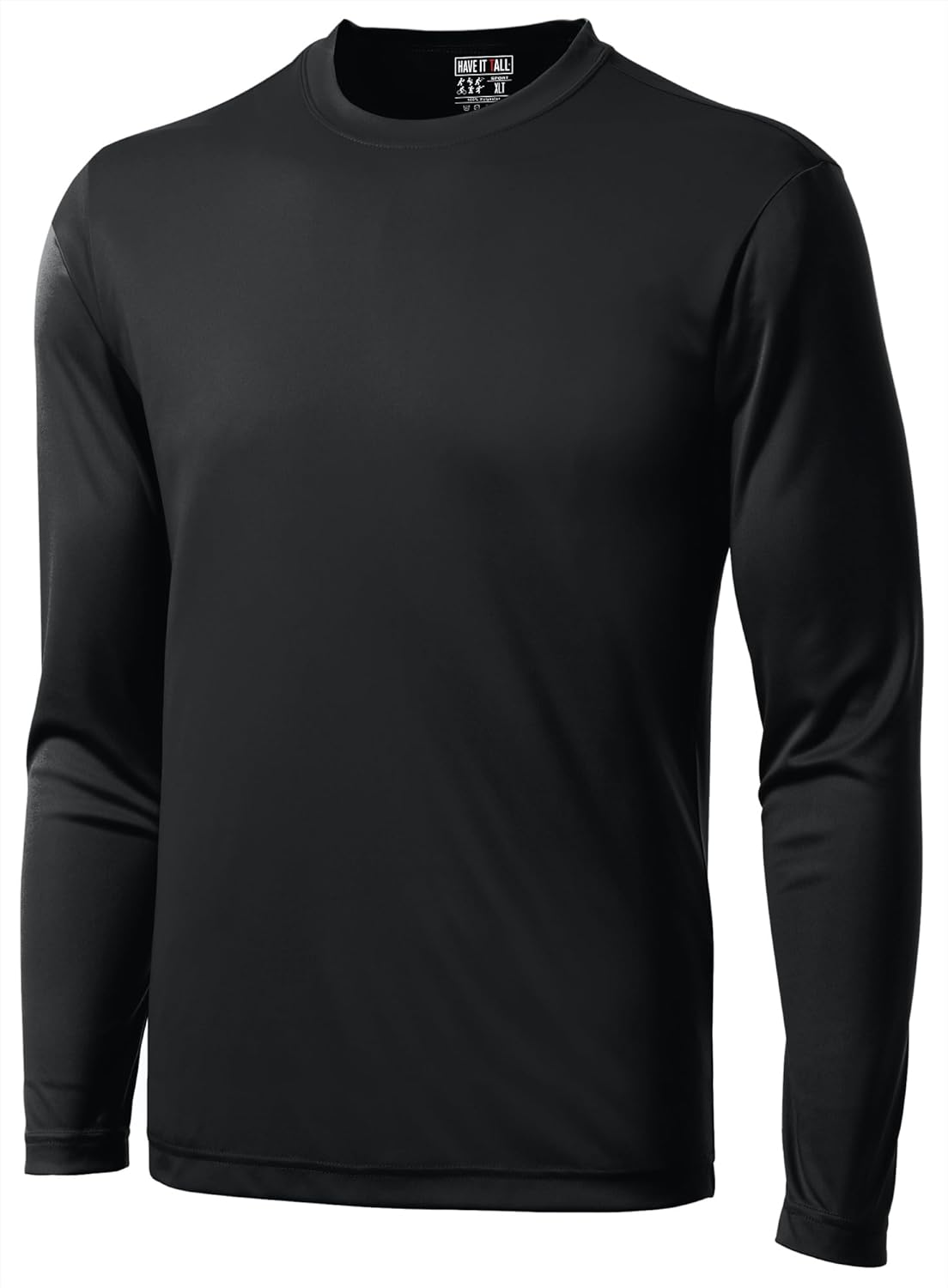 Have It Tall Men's Athletic Workout Quick Dry Long Sleeve T-Shirts