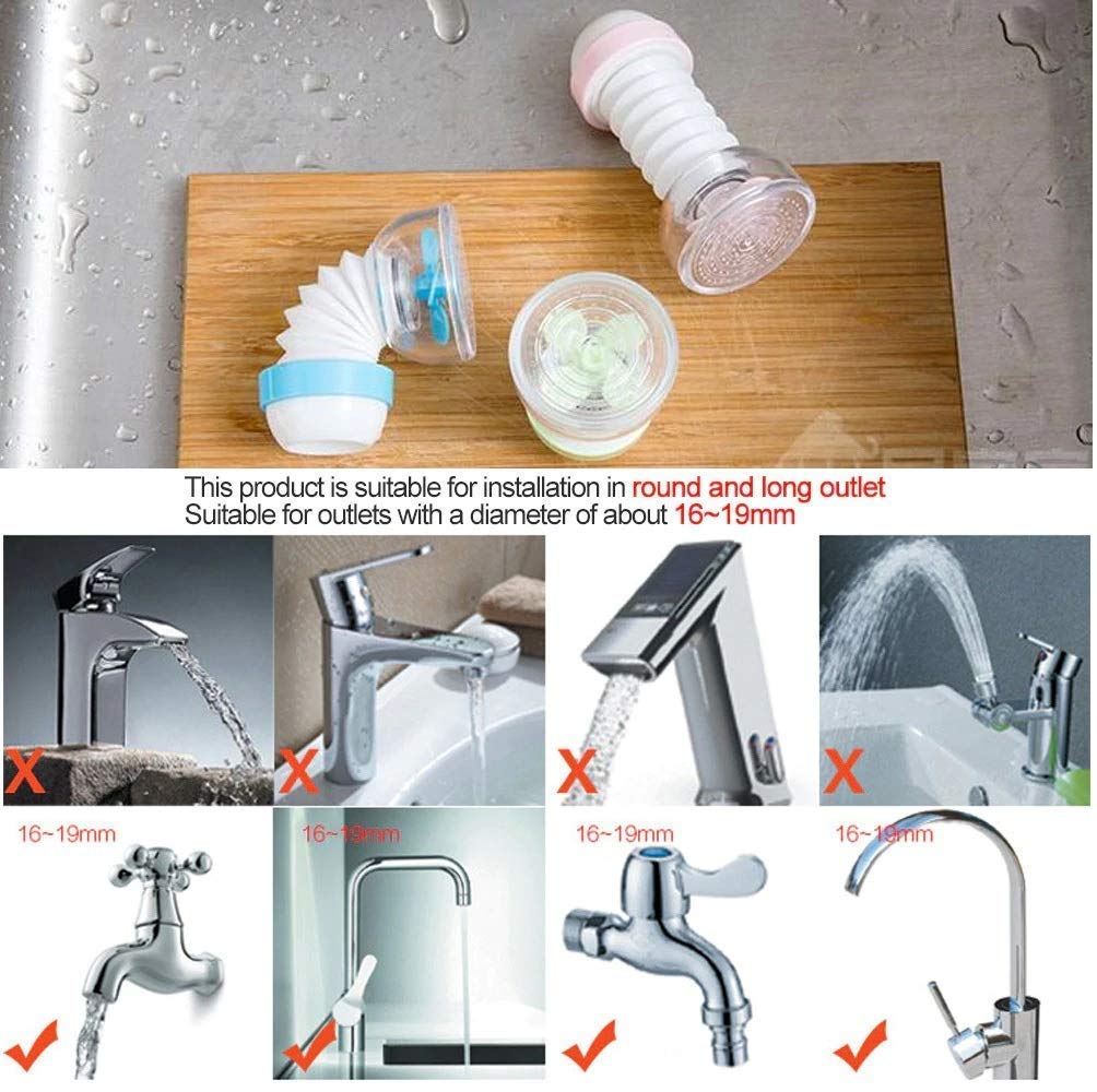 TS WITH TECHSUN Plastic 360-Degree Shower Head Faucet, Multicolour, Iron Finish 2
