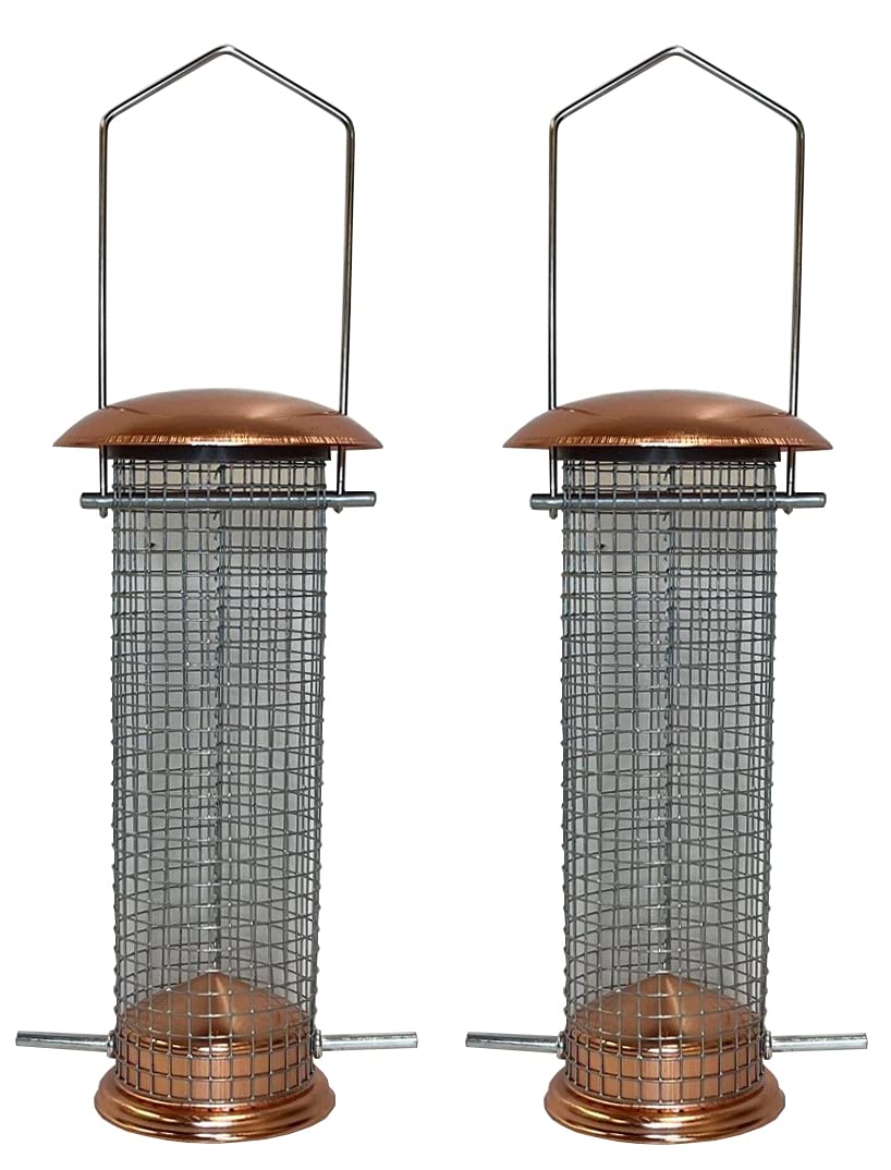 Selections Copper Style Hanging Bird Nut Peanut Feeder - Pack of 2
