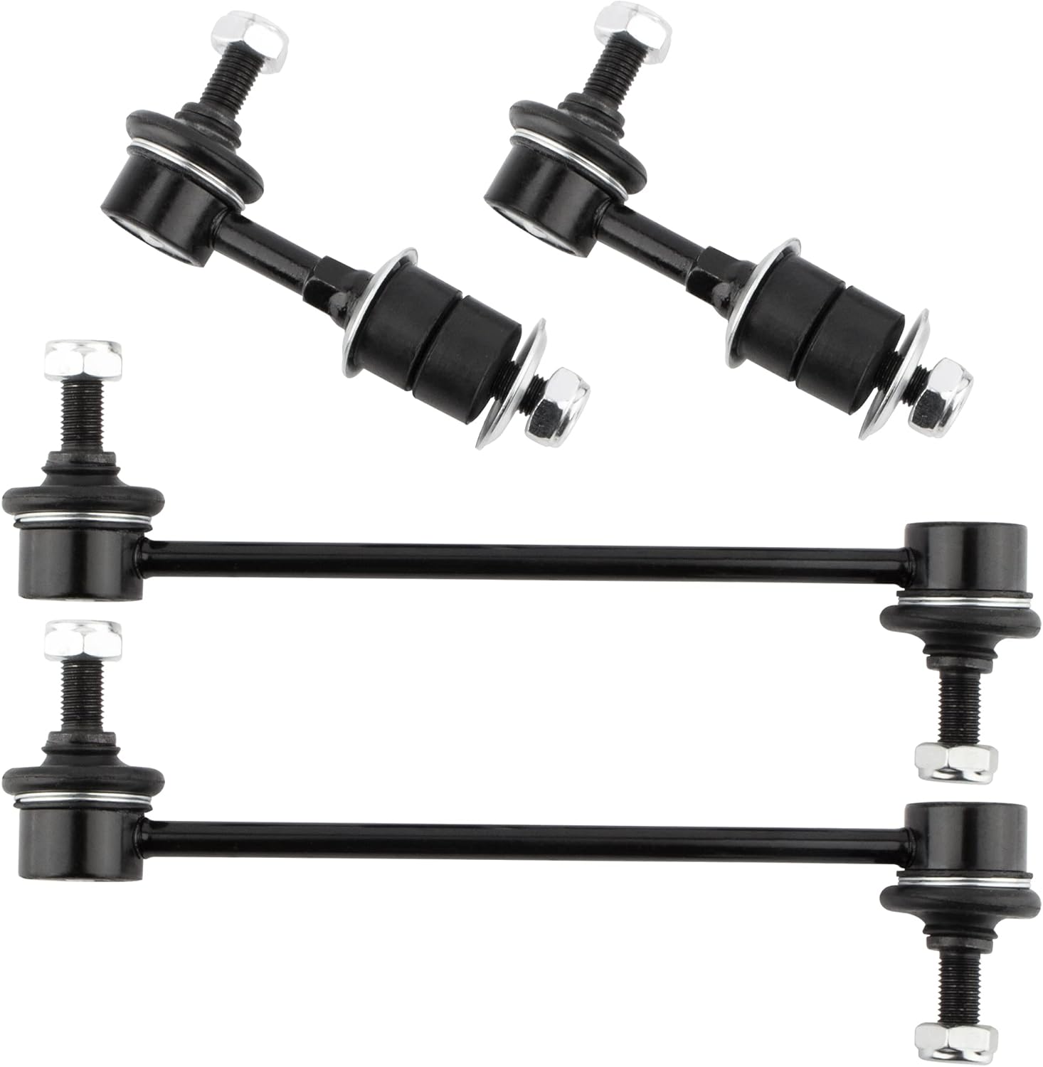 BOXI (Set of 4) K90369 K90370 5553038000 Front + Rear Sway Bar Stabilizer Link Kit Fit 1999-2005 for Hyundai Sonata XG300 XG350 / 2001 2002 2003 2004 2005 2006 for Kia Amanti Magentis Optima