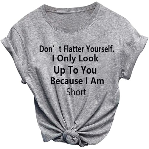 Women's T-Shirt Fashion 2019 Casual O-Neck Letter Print Short Sleeve T-Shirt Top Blouses - Limsea