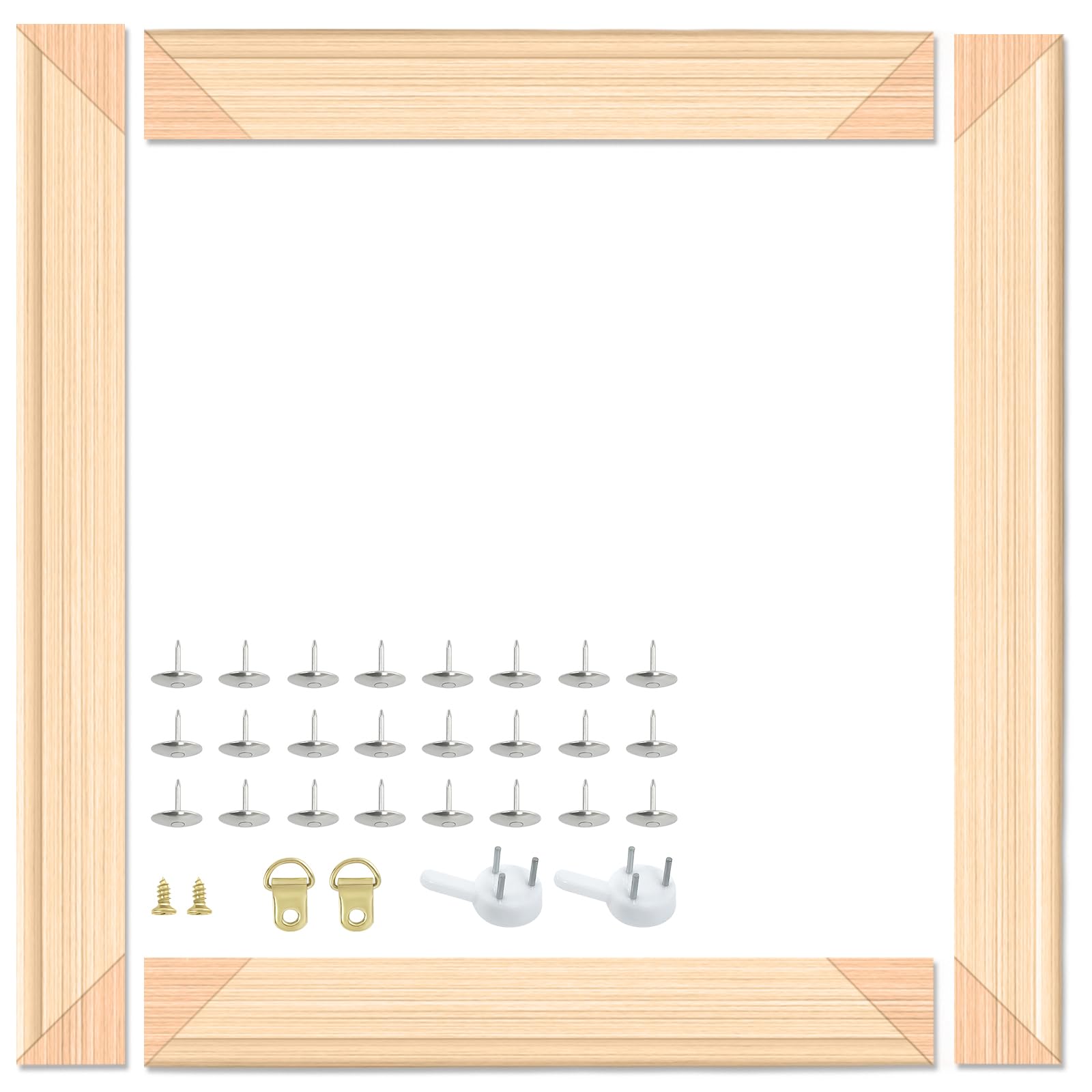 Falling in Art DIY Canvas Stretcher Bars, 8x10 Canvas Framing Kit, Wood Stretcher Frames for Oil Paintings, Paint by Numbers, and Posters