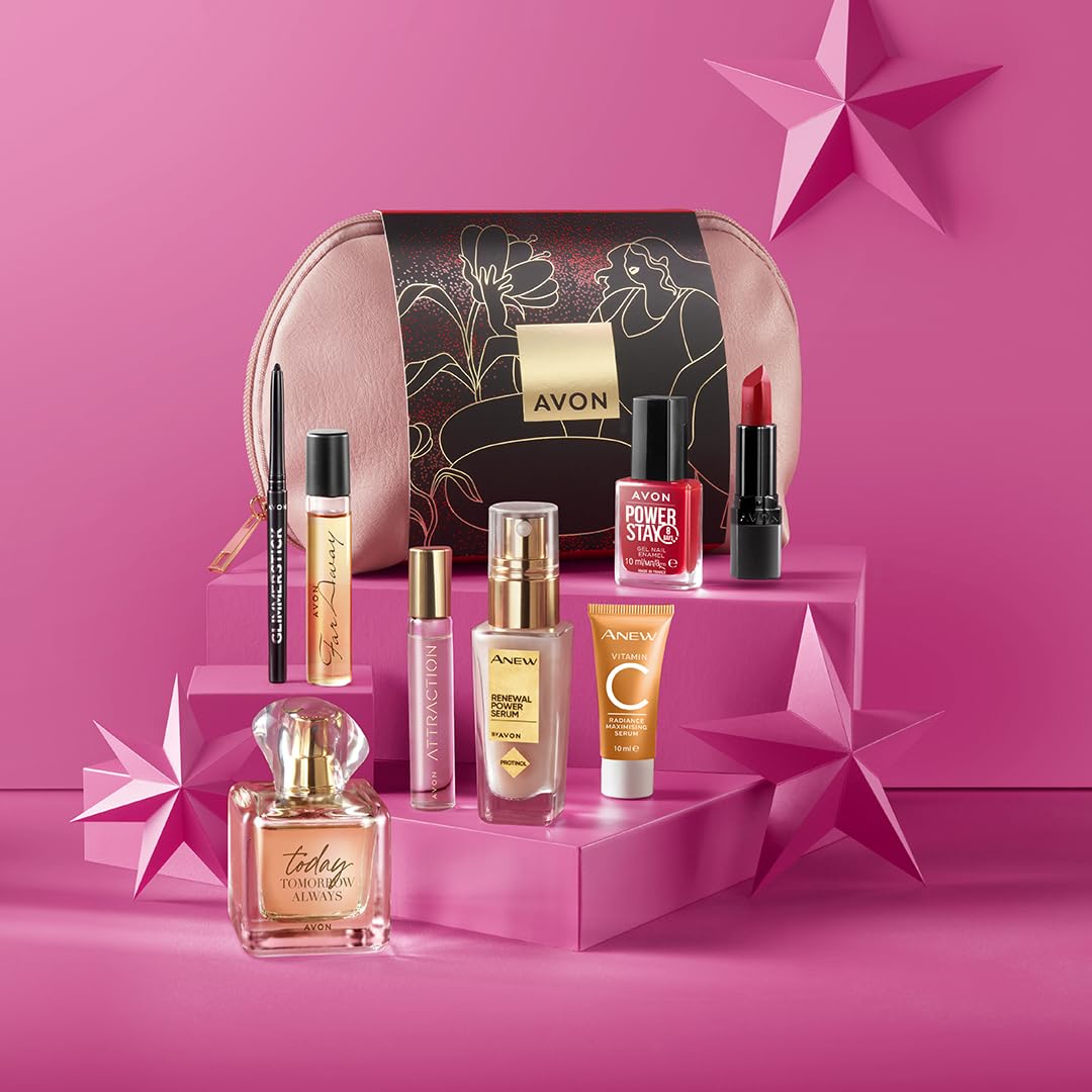 avon Préage 美容液セット Avon Beauty Gift Set with Radiance Maximising Serum, Renewal Power