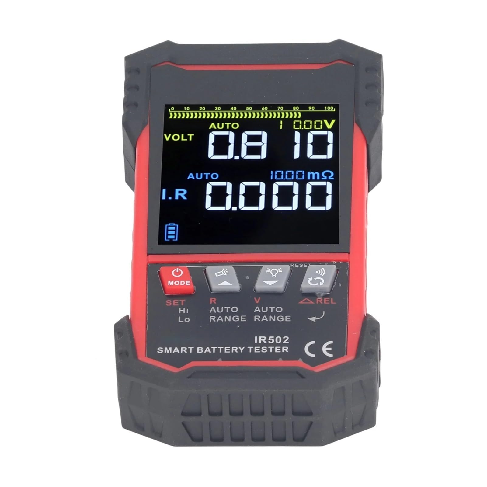 Probador de aislamiento, Probador de resistencia de voltaje con interfaz DB9, 0,00 V-±120 V, 0,000 mΩ-500 Ω, herramienta de prueba de resistencia de batería for autocaravanas, camiones y barcos.