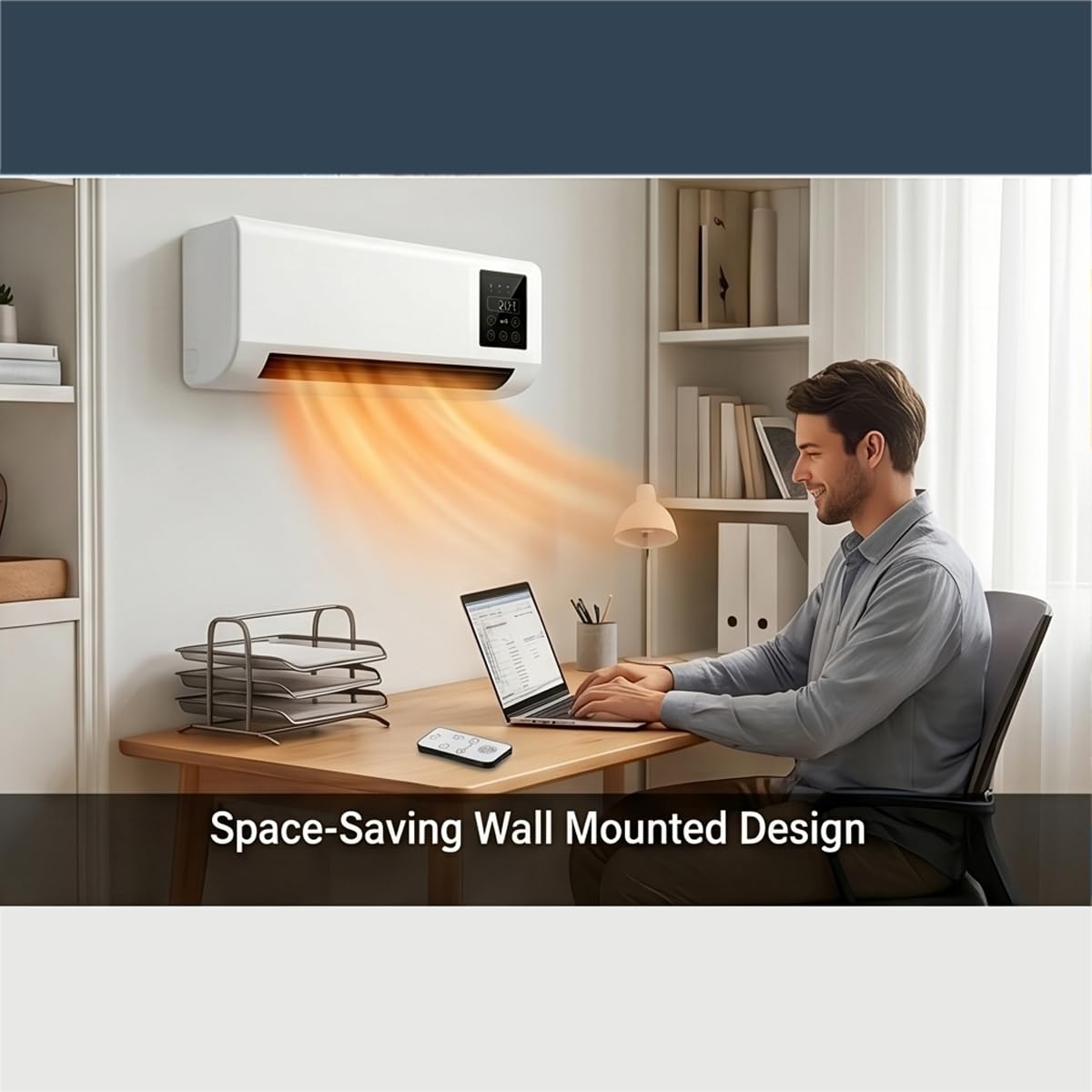 Aire Acondicionado - Elemento de Diseño Minimalista para el Hogar, Ahorro de Espacio, Montaje Rápido, Ideal para las 4 Estaciones