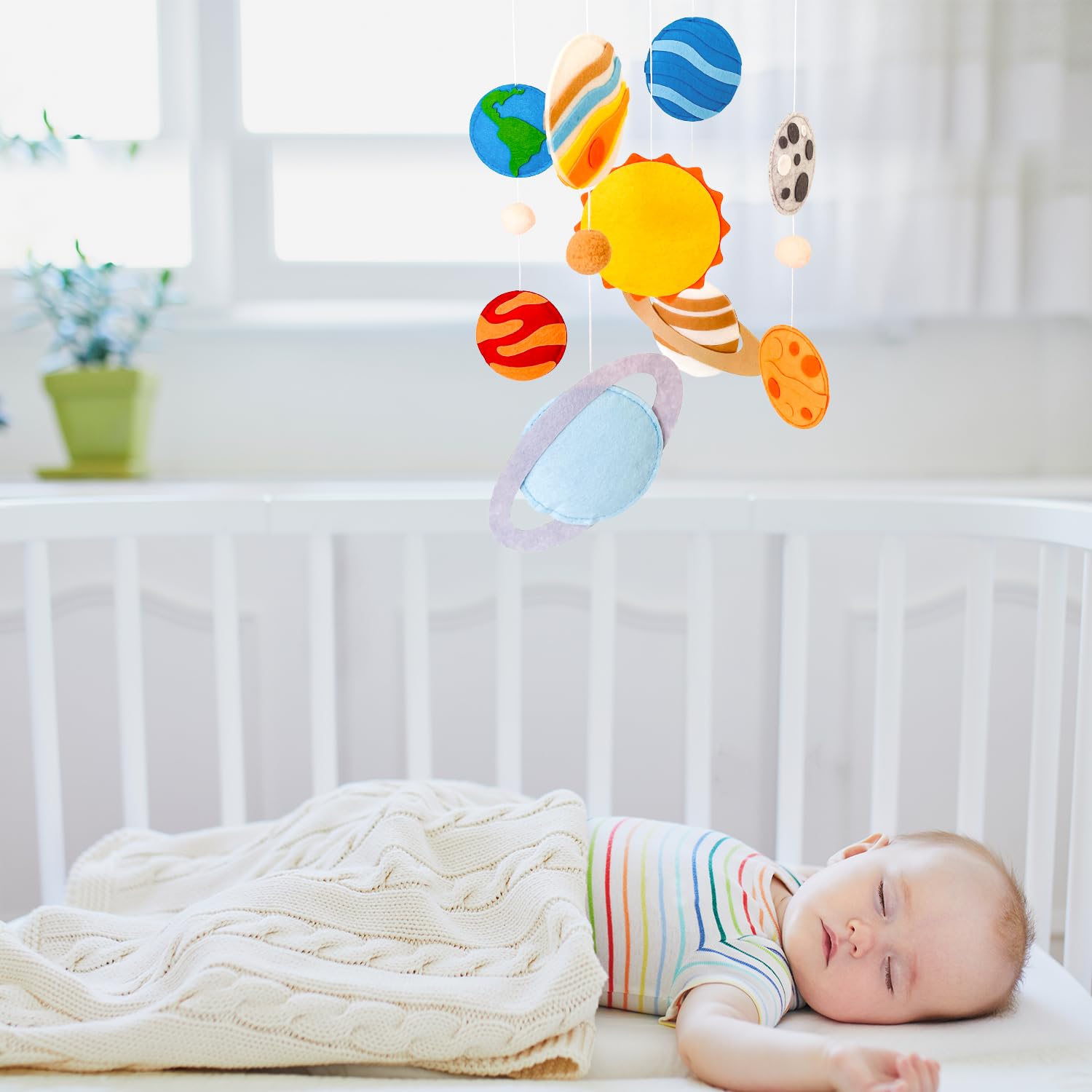 Solar System Mobile for Crib, Space Mobile Planet Mobile for Boys