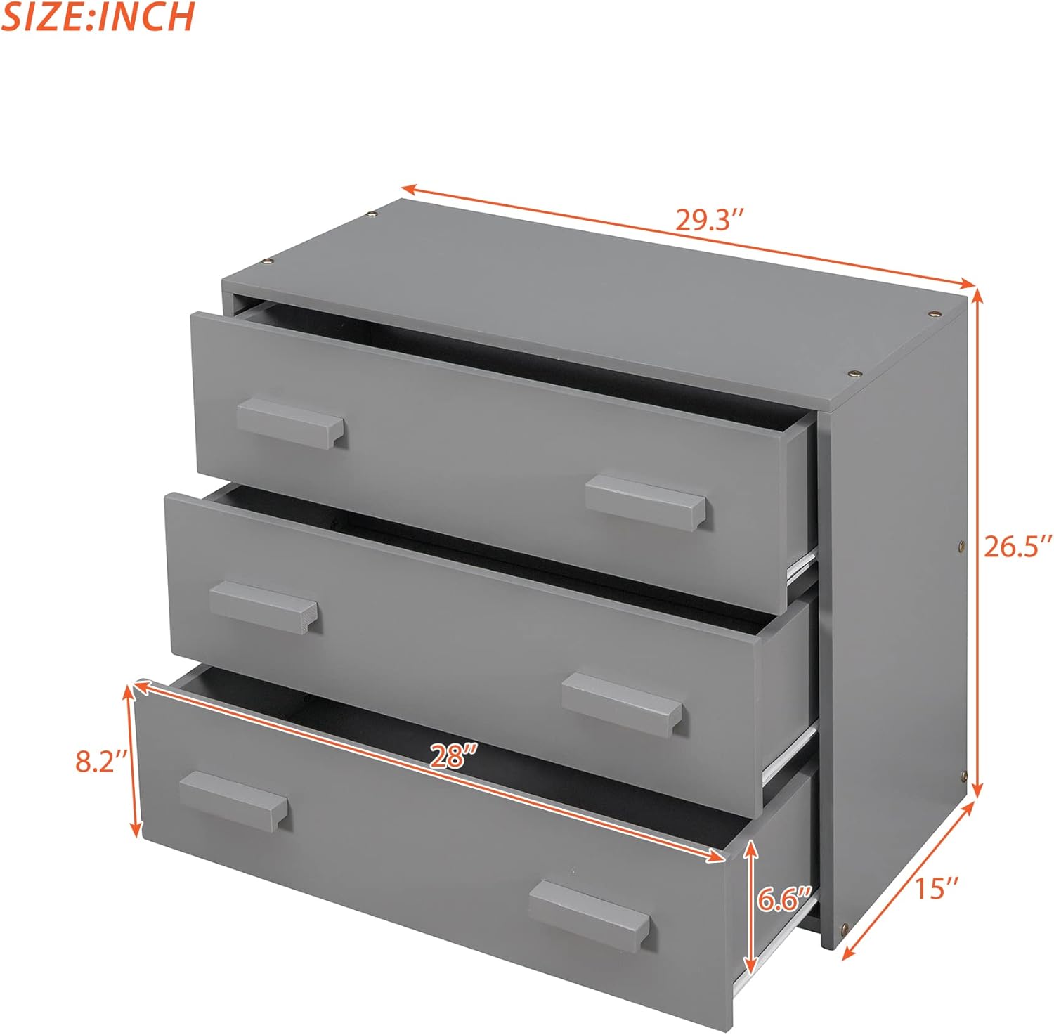 Harper & Bright Designs Low Loft Beds with Storage Drawers, Wooden Twin Loft Bed with Cabinet and Bedside Tray, Kids Loft Bed for Girls & Boys (Twin, Grey)