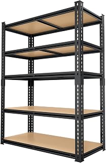 Garage Shelving 5 Tier Adjustable Metal Storage Shelves, Heavy Duty 1500LBS Capacity Rack for Warehouse, Pantry, Closet, Kitchen
