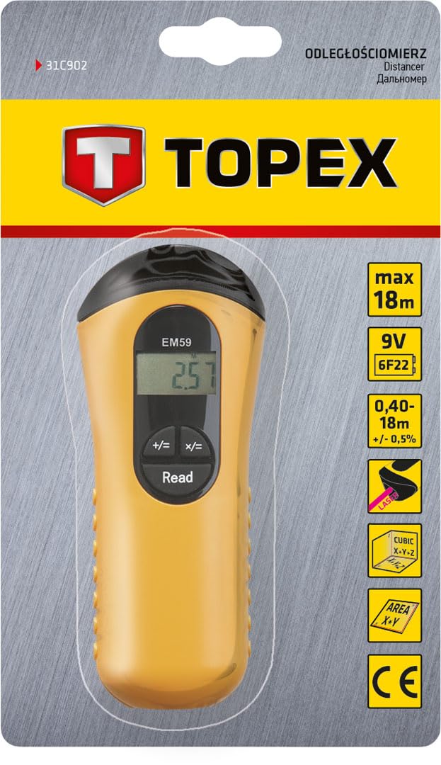 Télémètre à ultrasons TOPEX avec Une Plage de Mesure de 0,4 à 18 m et Une précision de Mesure de 0,5%