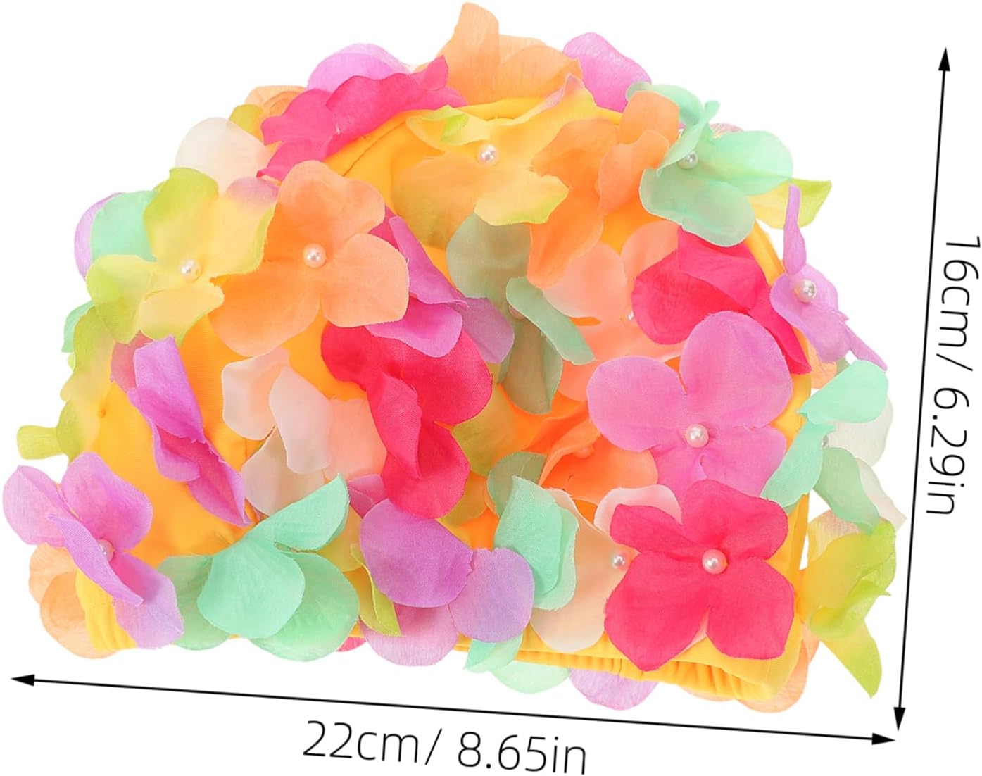 5pcs Floral Swim Cap for Women Comfortable Stretchy Design for Hair Stylish Ear Hair Covering for Swimming Bathing and Water Sports