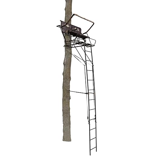 Muddy MLS2251 Stronghold 2.5 XTL 18' Ladder Tree Stand with Tree Lok System for Big Game/Shooting/Hunting,Black