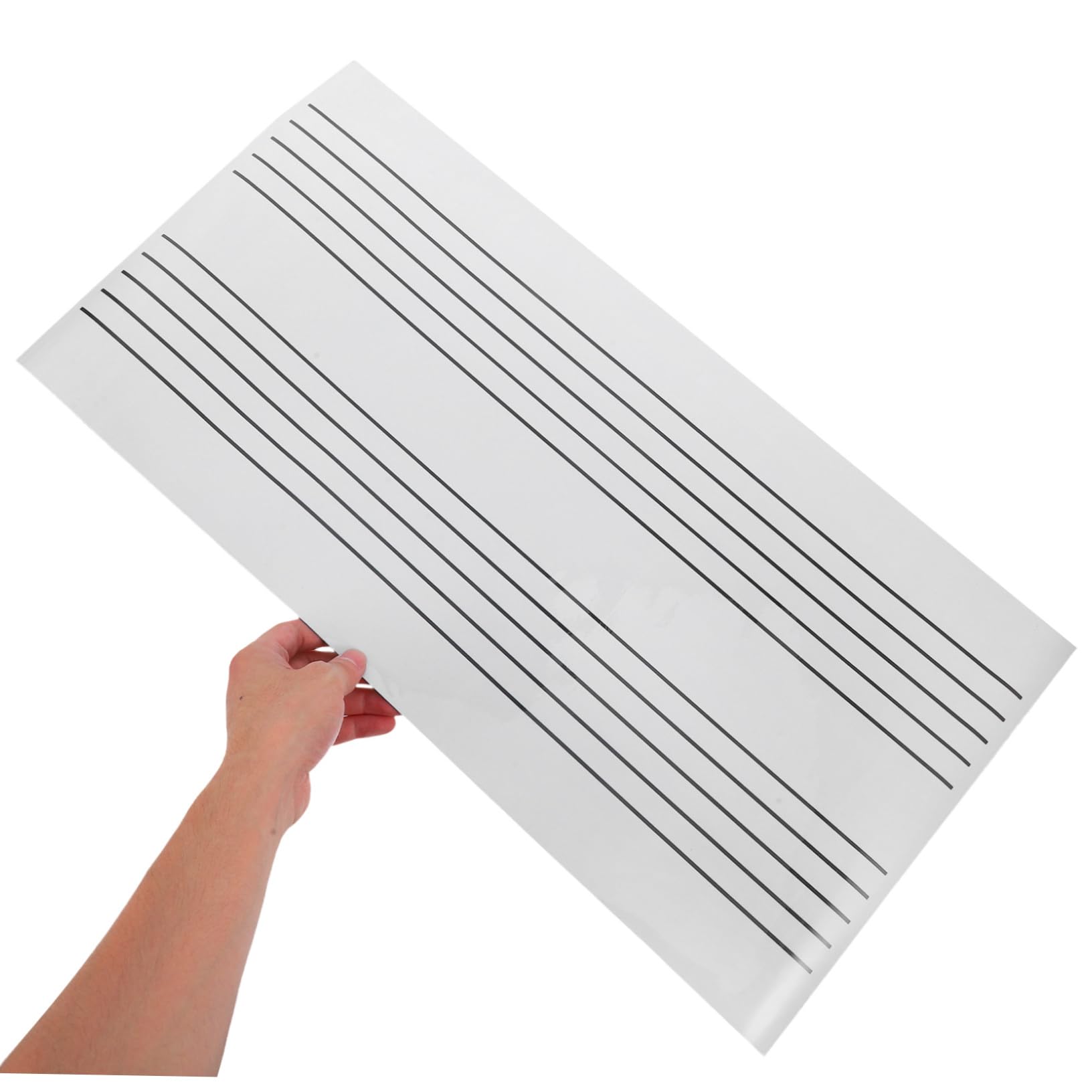 Magnetisches Whiteboard mit Fünf Notenzeilen Abwischbare Musiktafel aus Weichem Gummi Wiederverwendbar Kühlschrank Magnettafel für Musikunterricht Notenlesen und Schüler Vielseitig