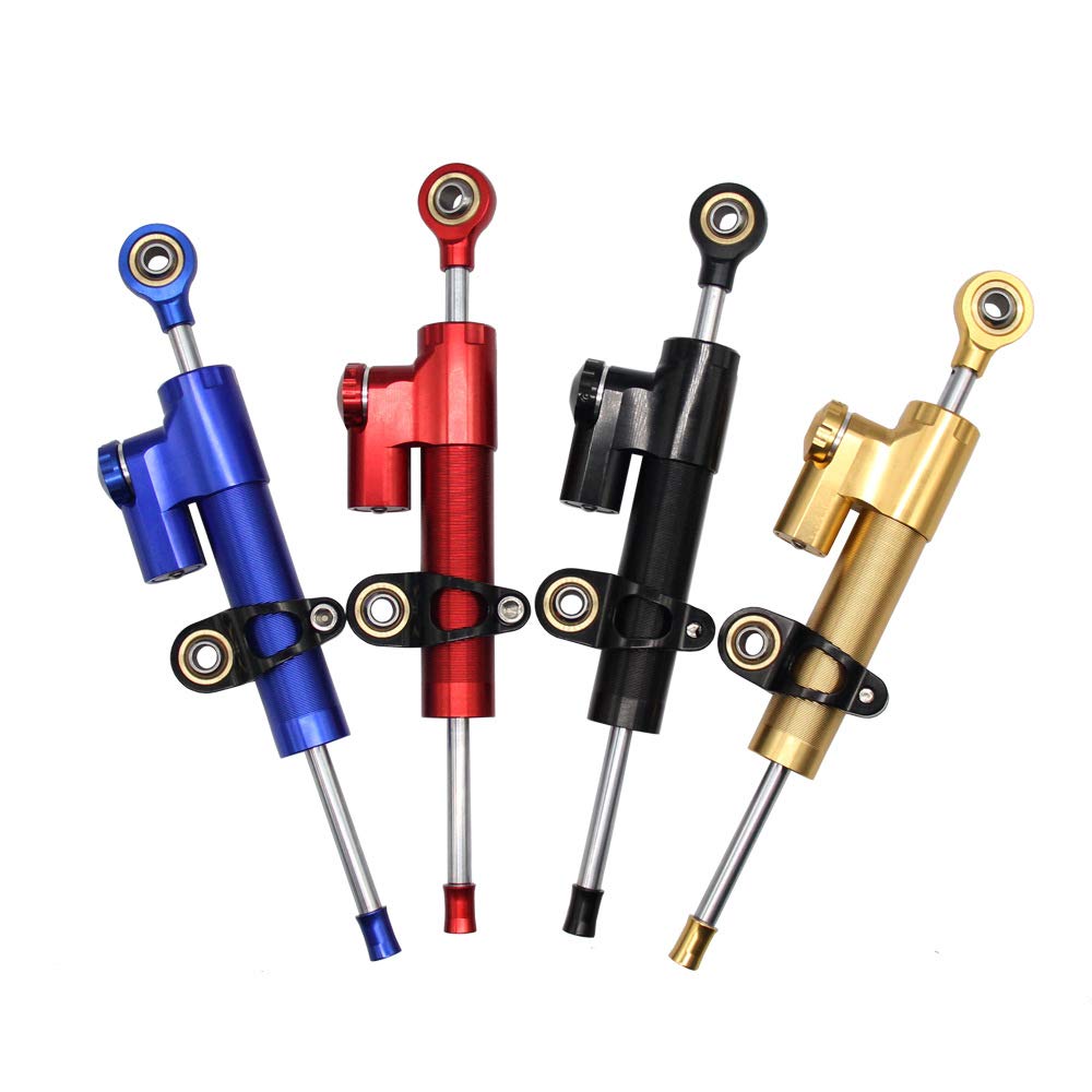 Amortisseur de Direction Universel Stabilisateur de Moto LinéAire Inversé Commande SûRe CNC pour MT09 MT07 YZF R1 R6 Rouge