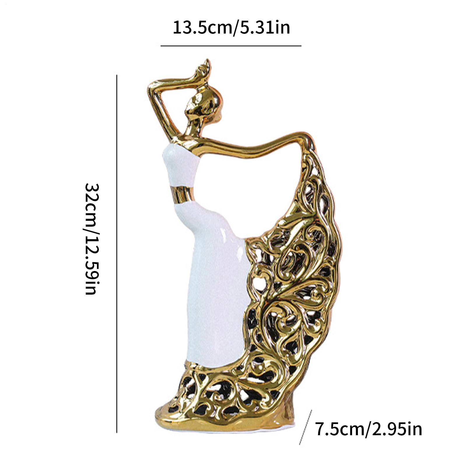 Figura Decorativa de Bailarina Figuras Cerámicas De Bailarinas Clásicas