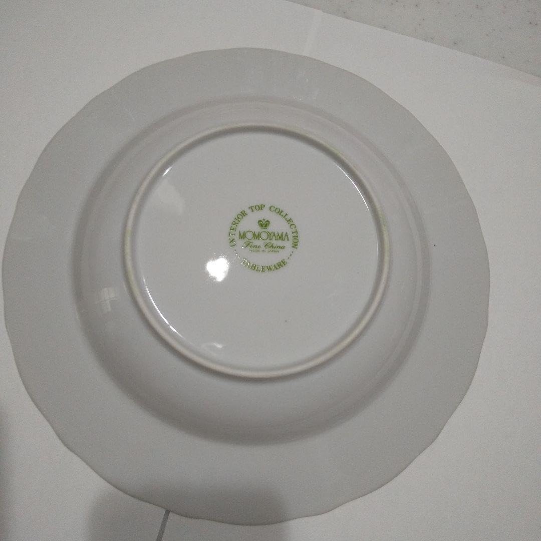 Amazon.co.jp: 桃山陶器 昭和レトロディナー皿 花柄金縁 4枚セット