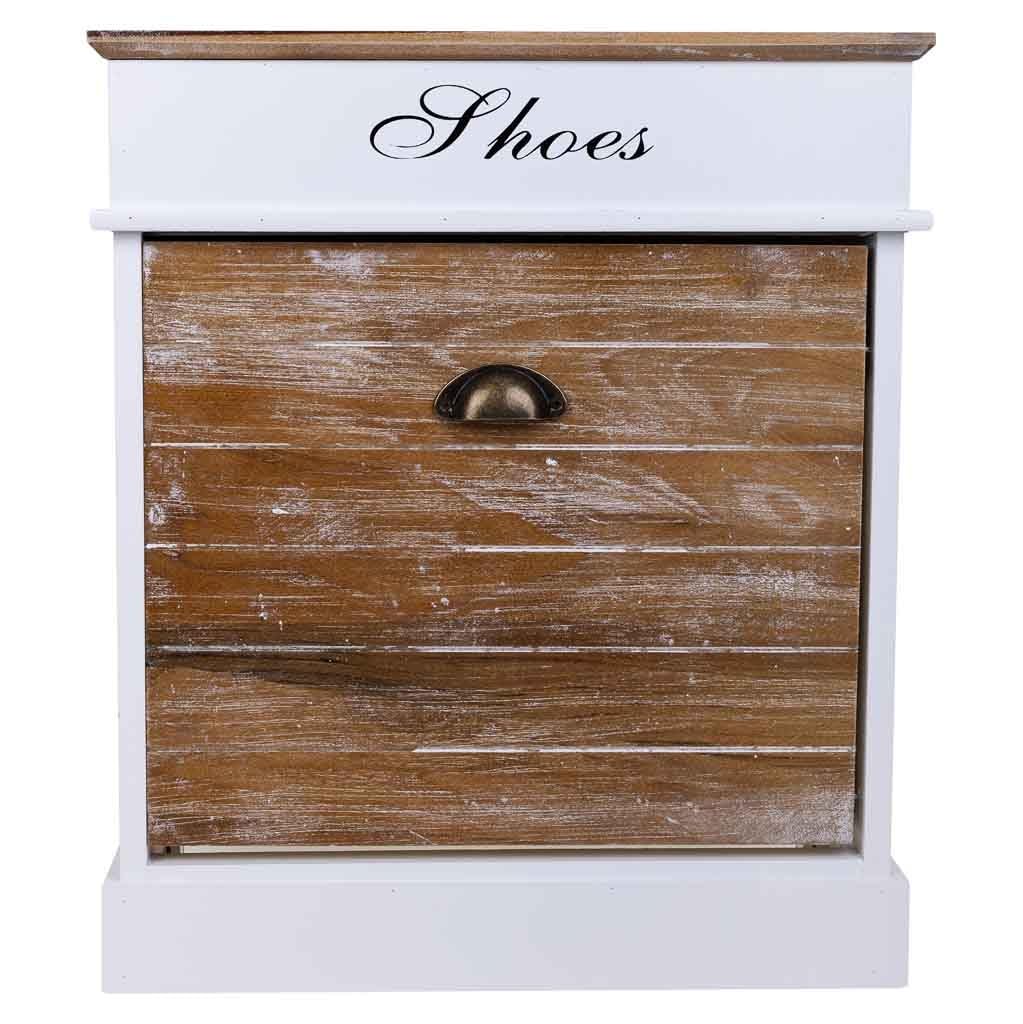 WANDERLUST DECO Zapatero de Madera Blanco 50x28x58