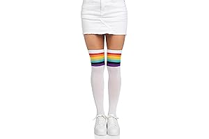 Women's Rainbow Thigh High Socks: The Perfect Accessory to Radiate Color and Confidence