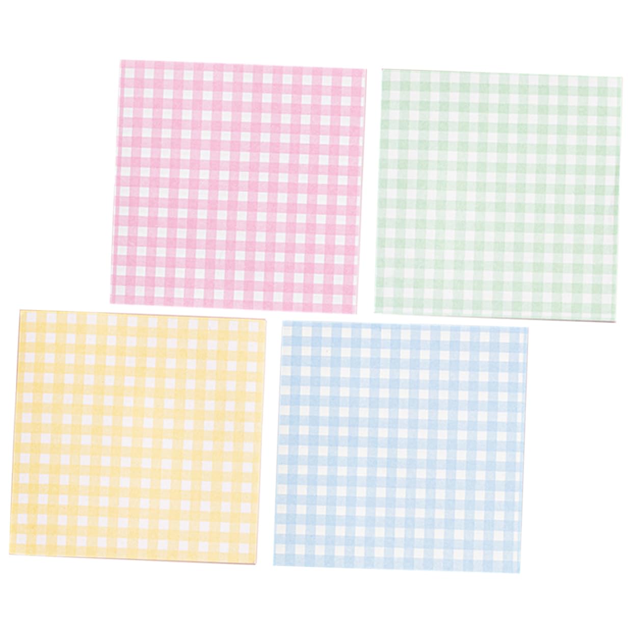 Lurrose 4packs Convenient Grid Memo Pads Non-stick Note for Daily Planning Creative Writing and School Use Per Pad
