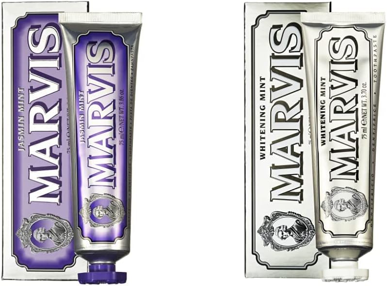 Marvis Jasmin Mint and Whitening Mint Toothpaste Set, 3.8 oz