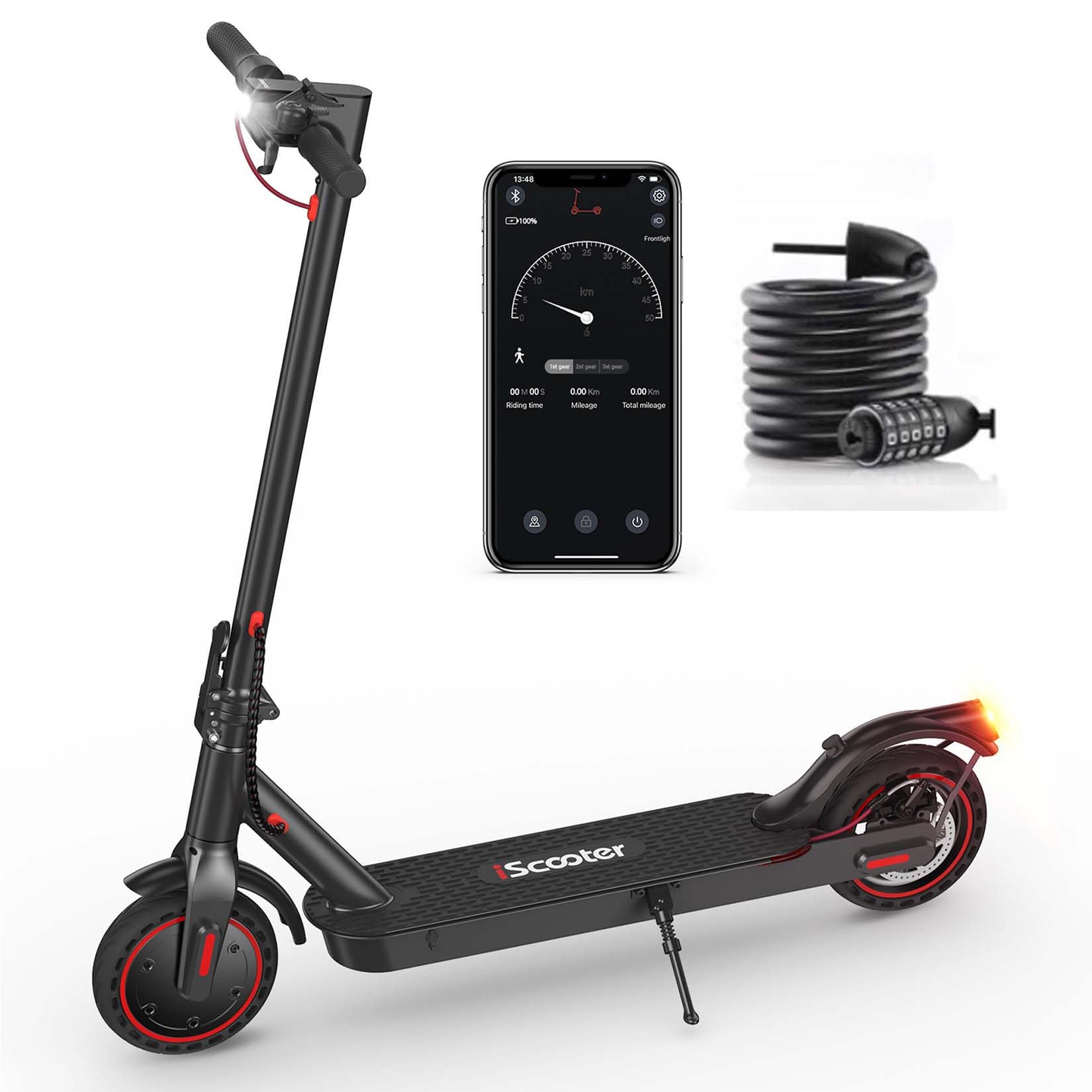 Trottinette électrique IScooter Pliable 8,5 Pouces - Parfaite Pour Ados Et Adultes, Moteur 350W, Autonomie 30 Km, Vitesse Max 25 Km/h, Charge 100 Kg - 5