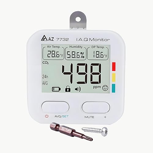 El monitor de dióxido de carbono también puede controlar la temperatura, la humedad y la temperatura del punto de rocío. Es adecuado para uso en