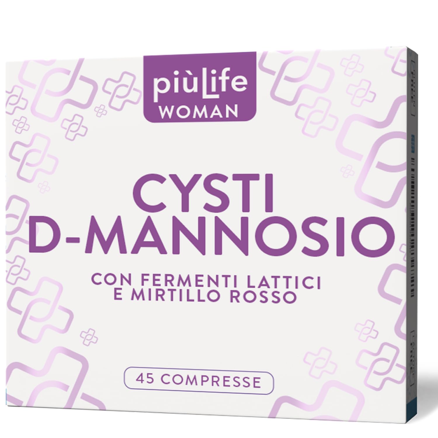 D Mannosio Cistite con Mirtillo Rosso Vie Urinarie PiùLife – Con Cranberry, 2000 mg dmannosio puro e Fermenti Lattici – Benessere Intimo Femminile, anche in caso di Candida Vaginosi – 45 compresse