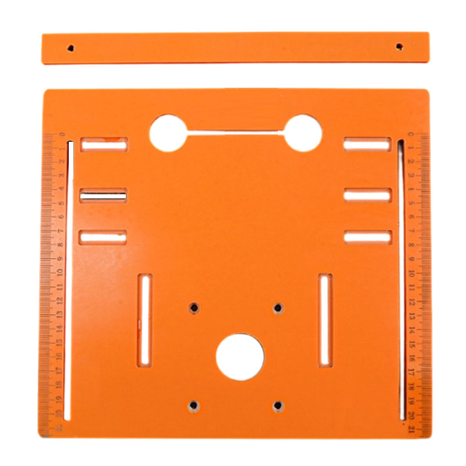 Measuring Guide Base Plate Set with Slot Cutting and Guide Piece for Woodworking Board Alignment Tasks Slot Cutting Plate Woodworking Board Measuring Ruler Alignment Tool Repeatable Setup