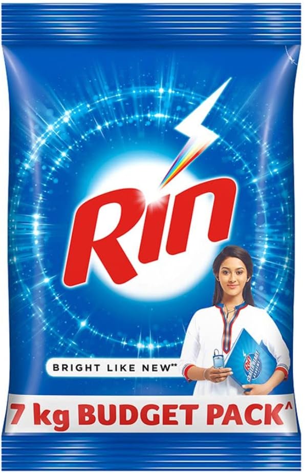 Rin Advanced Detergent Powder 7 Kg Pack|| Washing Powder for Bright & Dazzling White Clothes - Machine & Bucket Wash