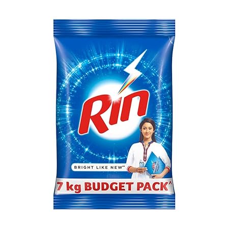 Rin Advanced Detergent Powder | 7 kg Pack | Laundry Detergent For Bright and Dazzling White Clothes | Machine & Bucket Wash
