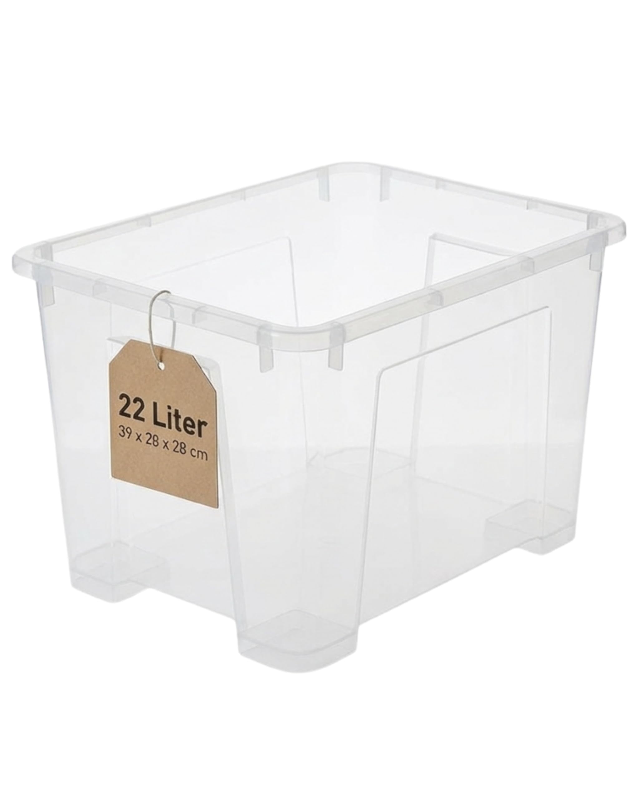 IKEA Samla Aufbewahrungsbox mit Deckel – 22L ohne Deckel, Stapelboxen transparent – Robuste Boxen Aufbewahrung – Große Aufbewahrungsboxen für Haushalt & Keller