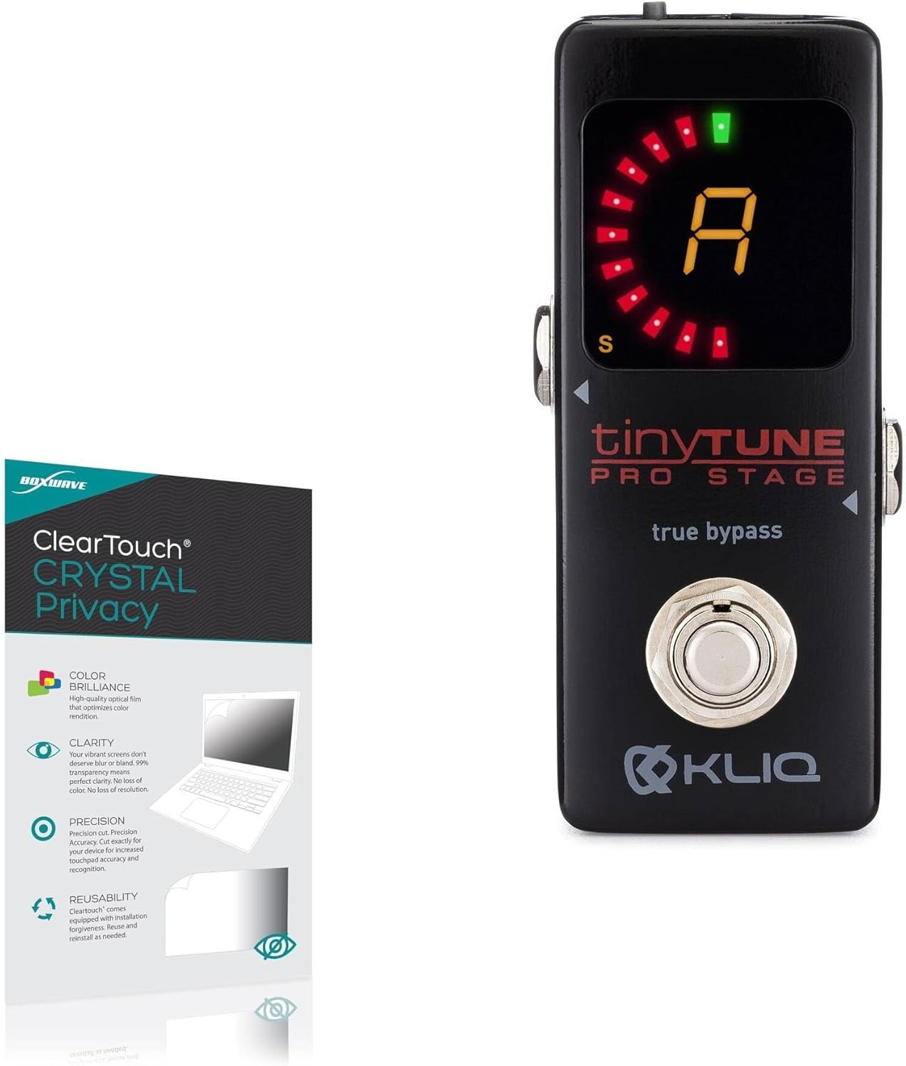 BoxWave Screen Protector Compatible with KLIQ TinyTune Pro - ClearTouch Crystal Privacy (2-Pack), Privacy Screen Protector Flexible Film Clear