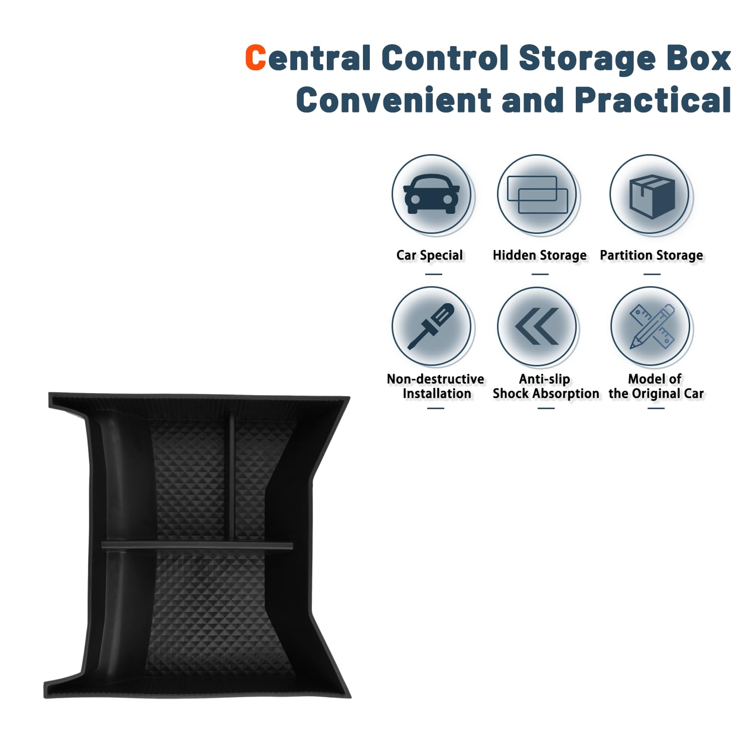 Ruiya per BMW iX EV xDrive40 xDrive50 M60 2022 2023 2024 Console Centrale Portaoggetti, Organizer da Braccioli per Console Centrale Braccioli Vano Contenitore Portaoggetti Accessori BMW iX