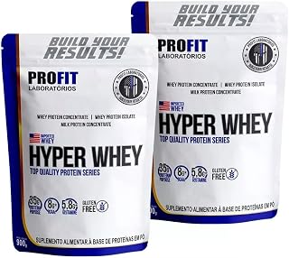 2x Hyper Whey Refil 900G - PROFIT LABS (CREME DE AVELÃ)