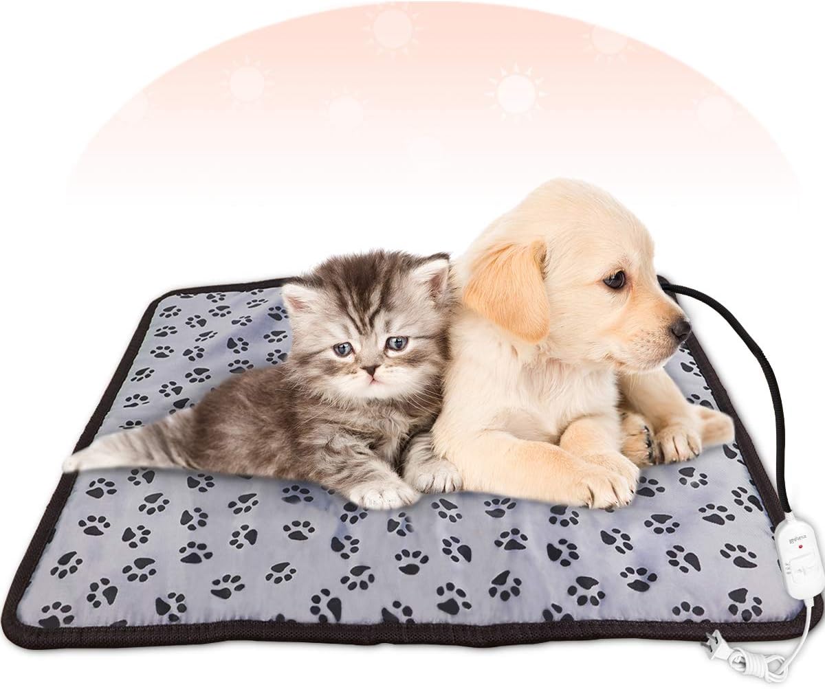 PETPLUS Dog Cat Heating Pad for Pets, Electric Heating Pads with Chew Resistant Steel Cord