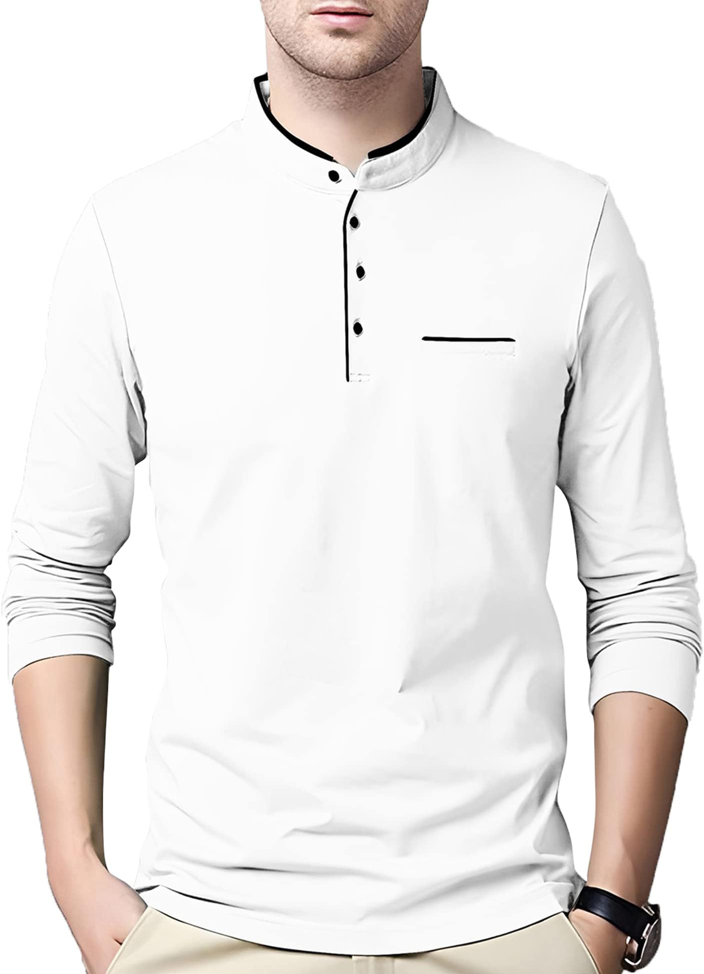 Men T-Shirt with Full Sleeve Cotton Blend Fabric