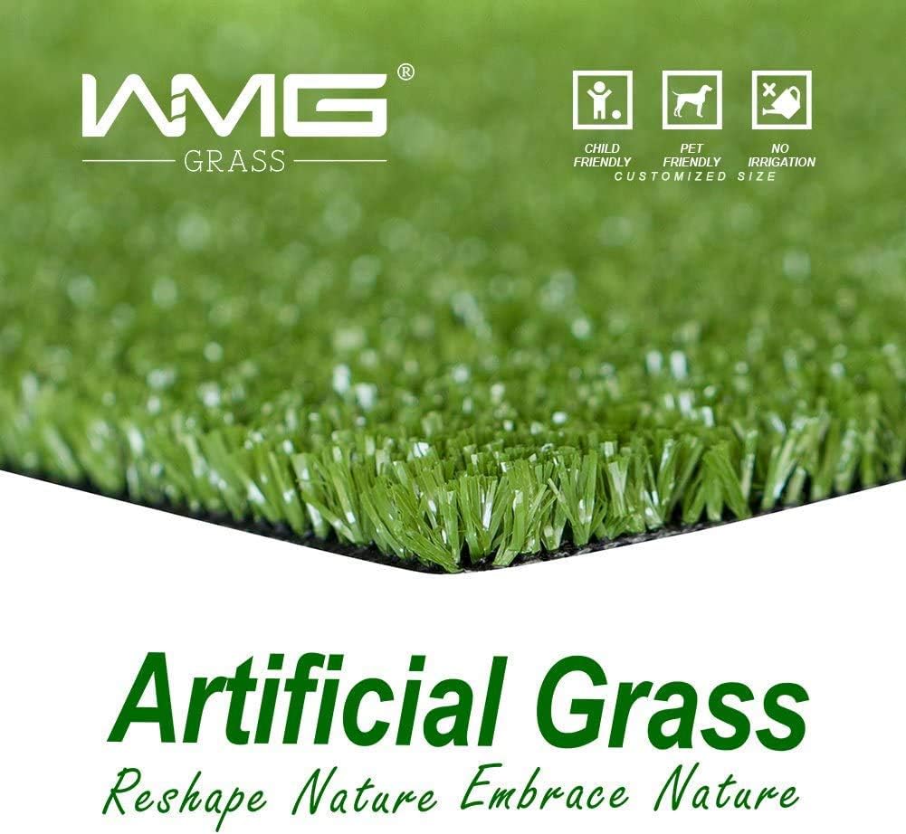 WMG Artificial Grass,10' x 20' Perfect Color/Sizing【 Customized Size 】 for Any Indoor/Outdoor Uses and Decorations,Patio, Fence, Garden, Wall Decoration 10FTx20FT (200 sq ft)